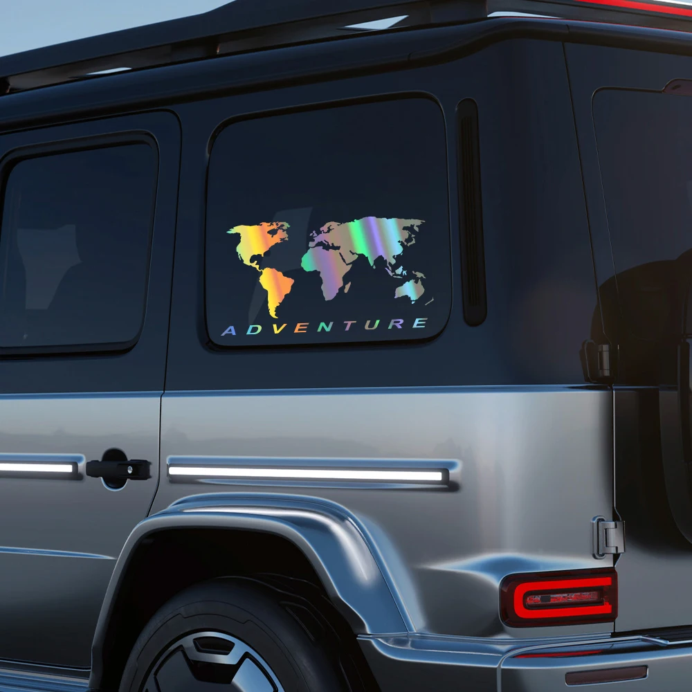 Laptop Accessories World - World Map Adventure Car Sticker Auto