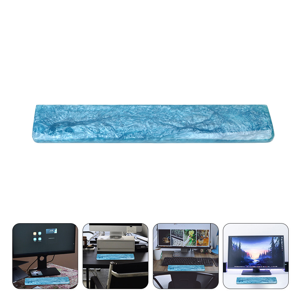 Laptop Accessories For Wrist Support - Blue Epoxy Resin Keyboard Wrist Pad