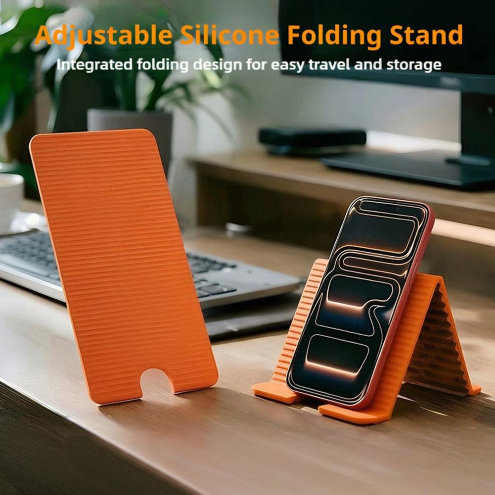 Laptop Extra Accessories - Flexible Foldable Silicone Phone Holder For