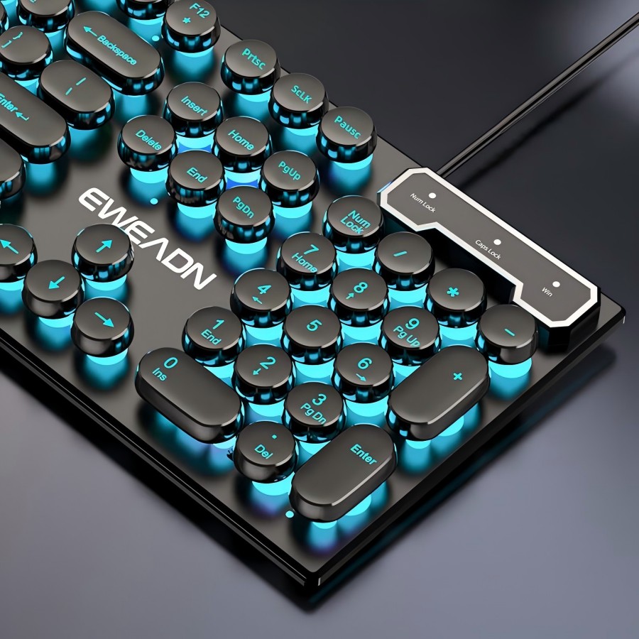 Laptop Extra Accessories - EWEADN Typewriter Gaming Keyboard, 104 Keys,