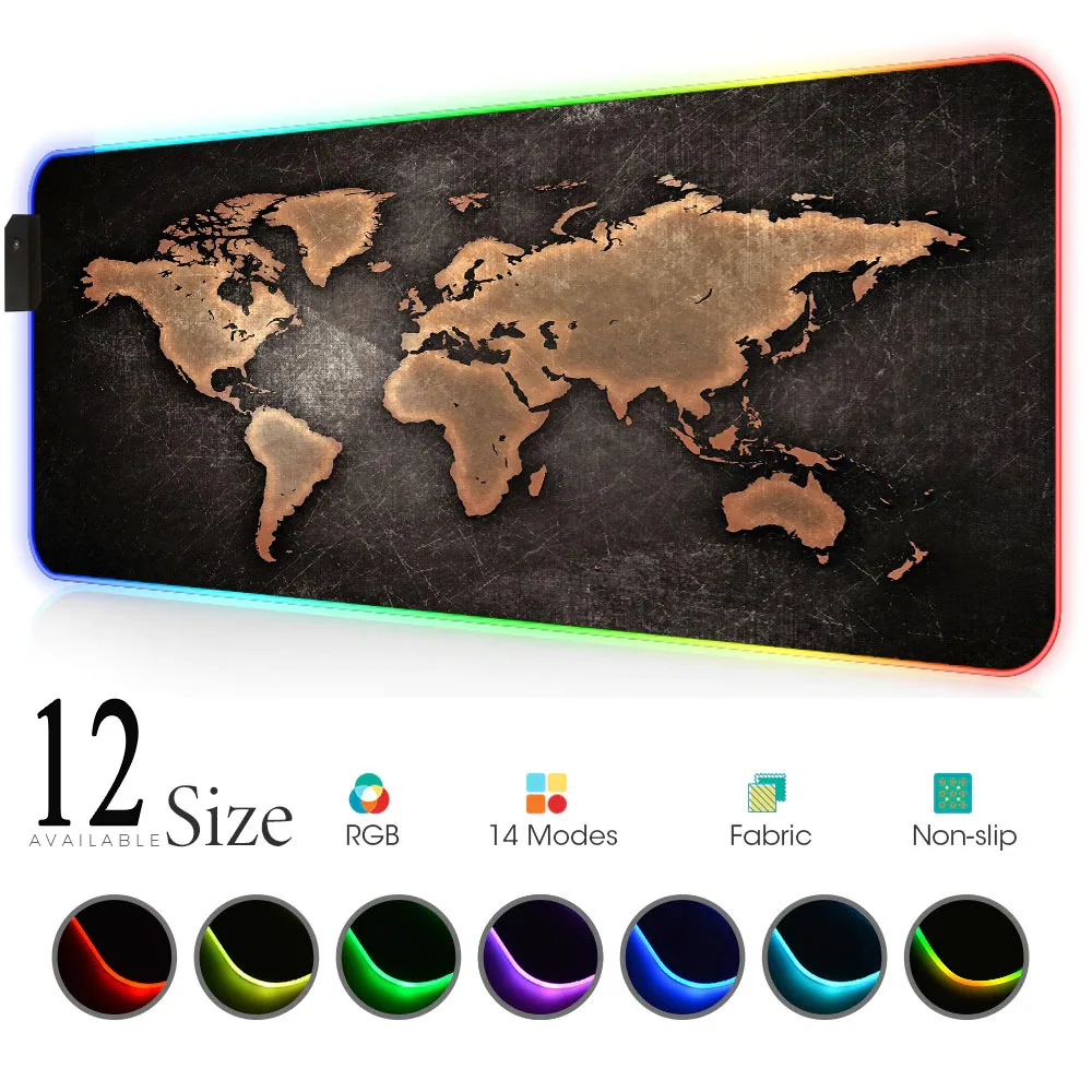 Laptop Accessories World - World Map Mouse Pad Gaming Mouse
