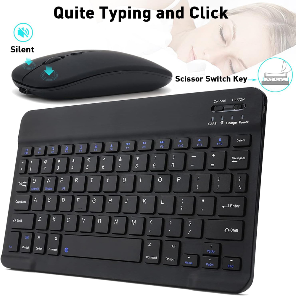 Laptop Accessories Combo - 10 lnch Wireless Bluetooth Mini Keyboard