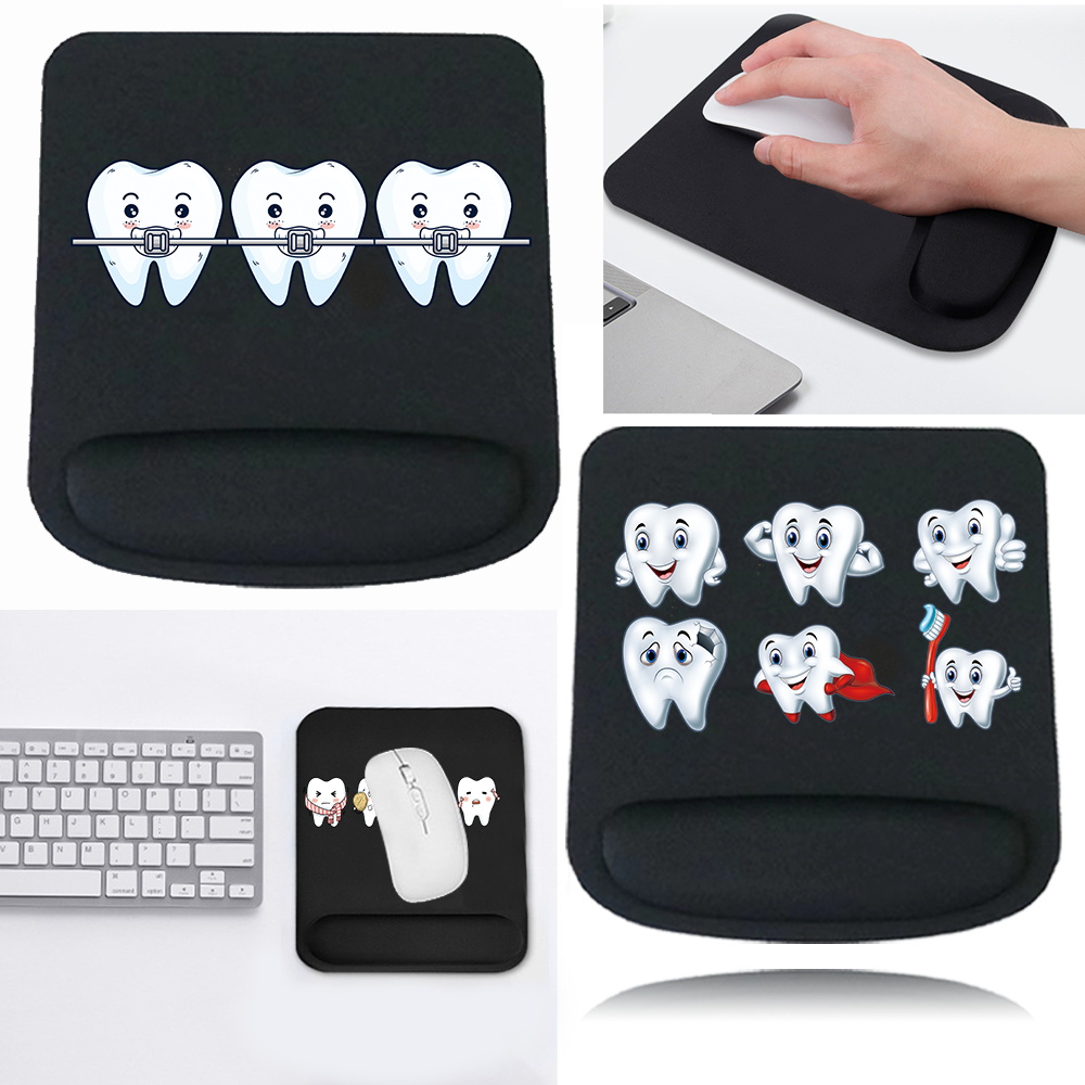 Laptop Accessories For Wrist Support - Mouse Pad Black Desk Mat for