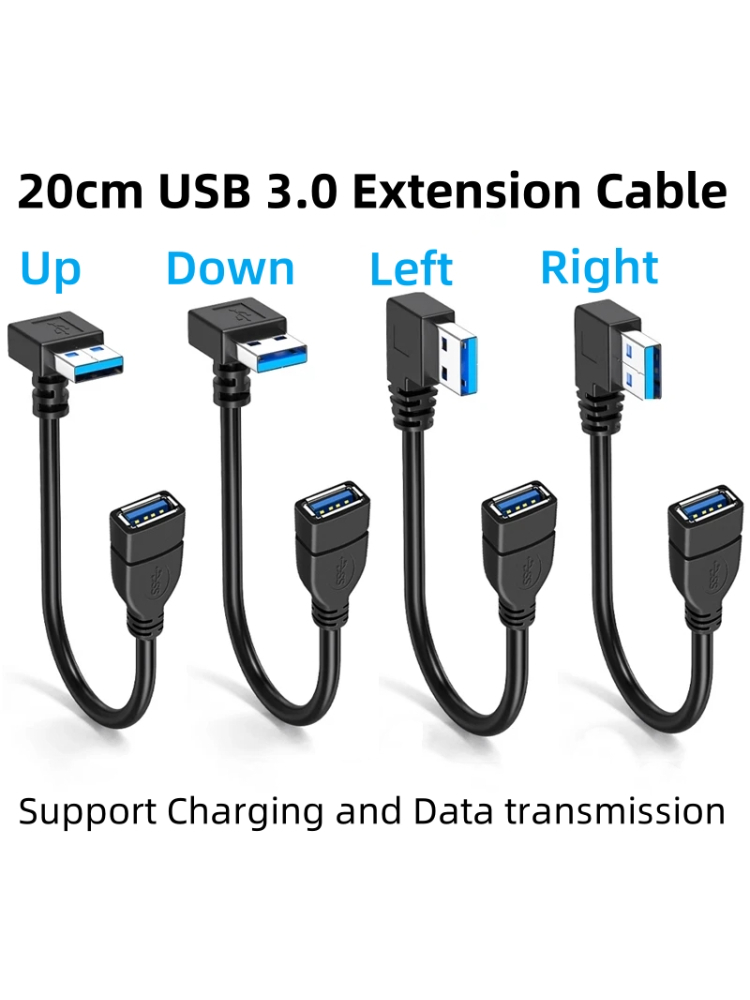 Laptop Accessories Women - 0.2M USB 3.0 Extension Cable Up/Down/Left/Right