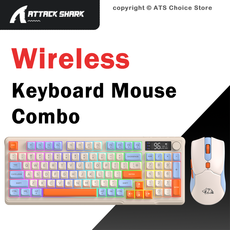 Laptop Accessories Combo - FREEWOLF T96 Wireless Keyboard Mouse Combo,