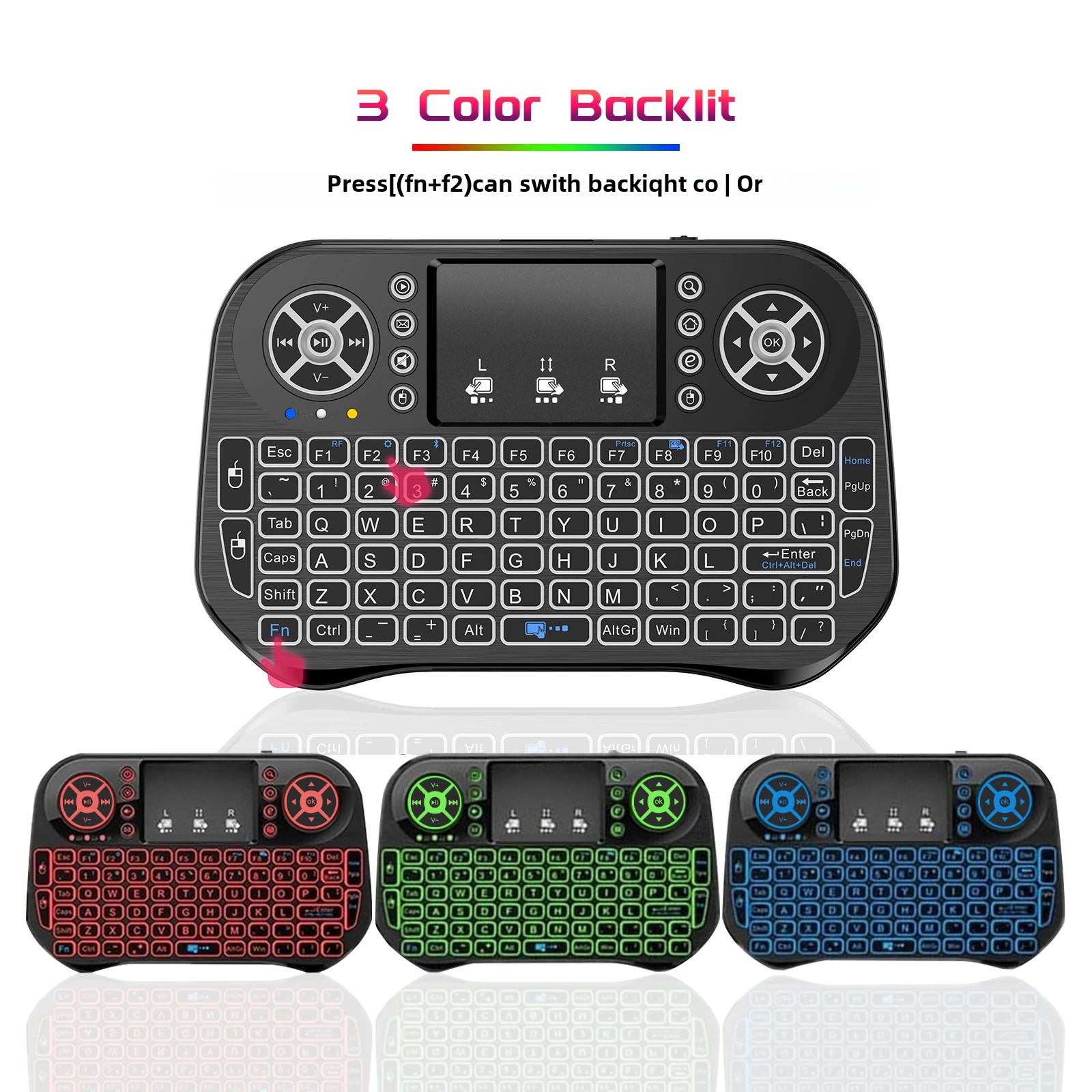 Laptop Accessories Combo - IPazzPort Mini Wireless Keyboard with Touchpad