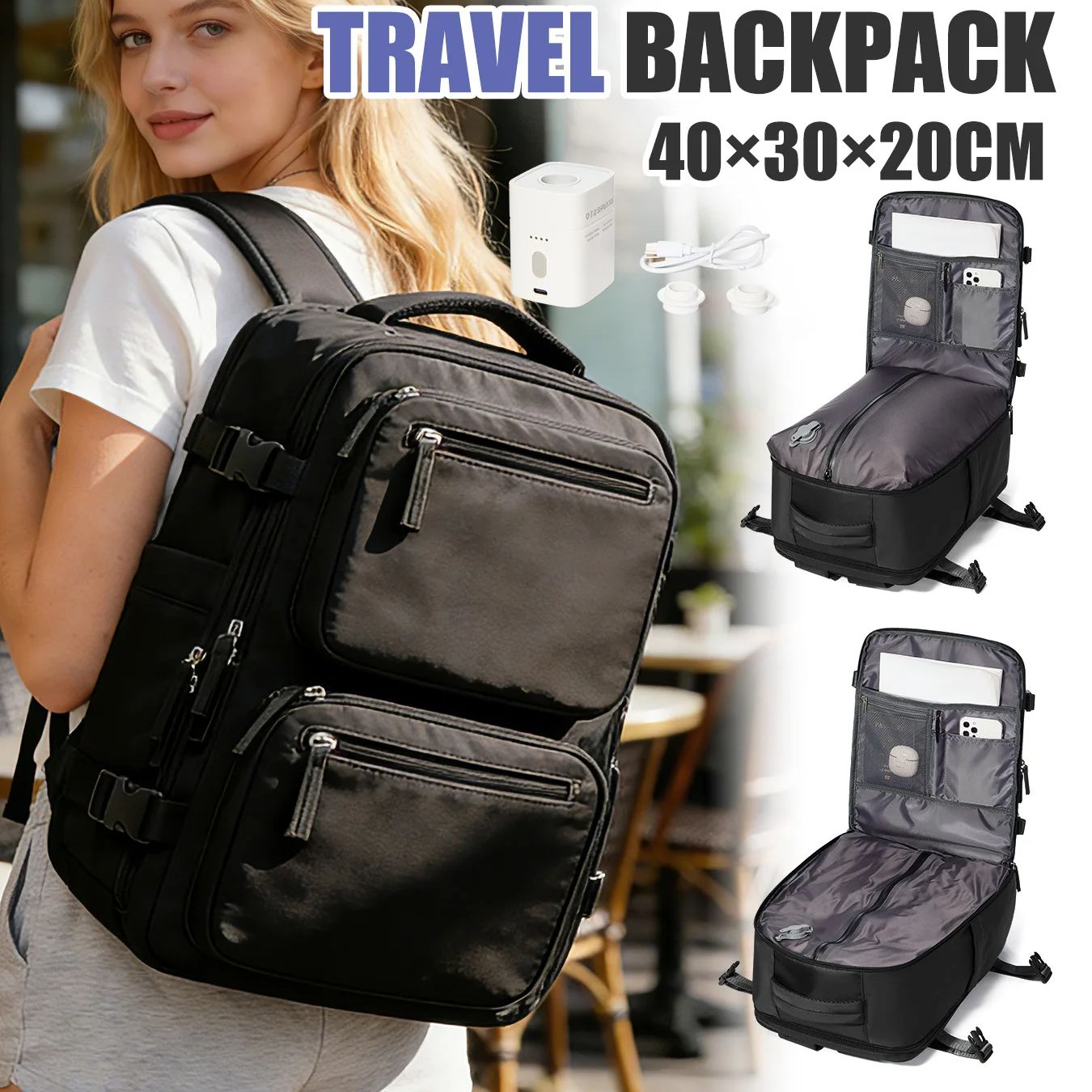 Laptop Accessories Women - Women Backpack Vacuum Backpack with Pump