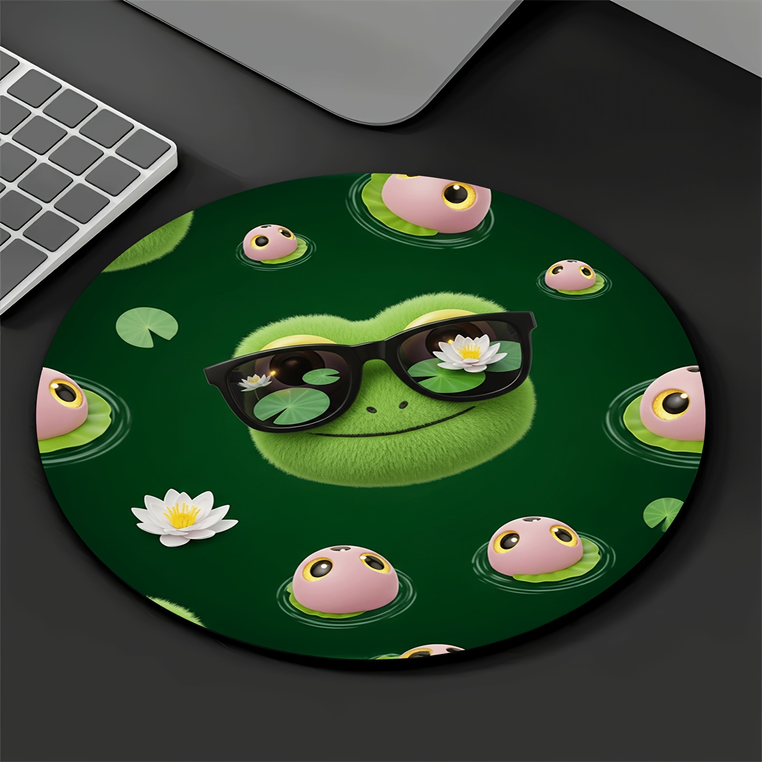 Adorable Frog with Lotus Patte - đánh giá và giá Laptop Accessories Design