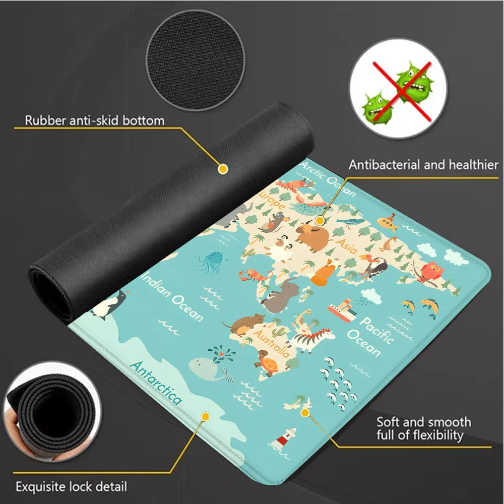 World Map Gaming Mouse Pad Ani - đánh giá và giá Laptop Accessories Design