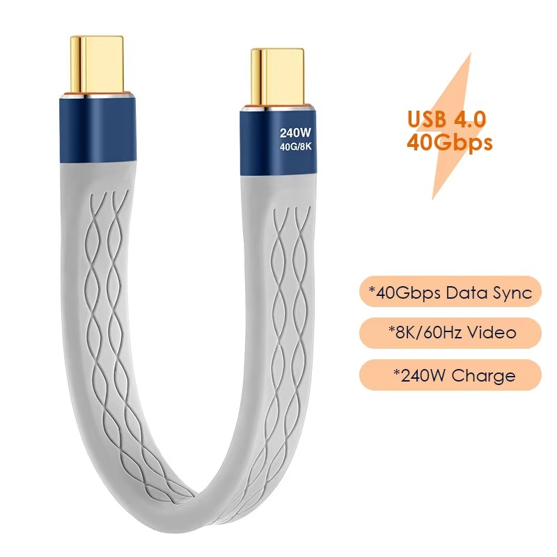 240W USB 4.0 Data Cable Flat S - đánh giá và giá Laptop Accessories Design