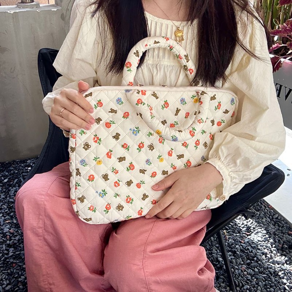 Korean Floral Laptop Bag 14/16 - đánh giá và giá Laptop Accessories Women