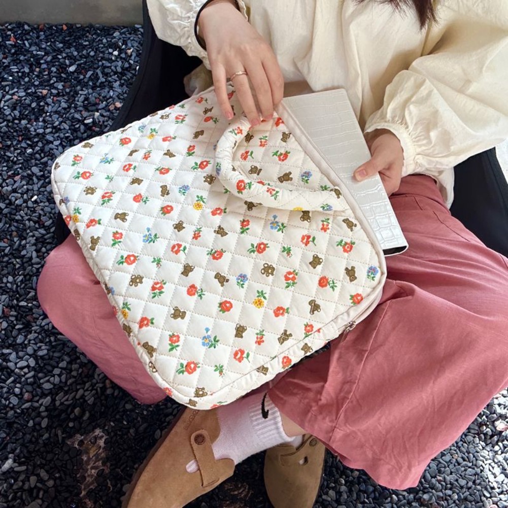 Korean Floral Laptop Bag 14/16 - đánh giá và giá Laptop Accessories Women