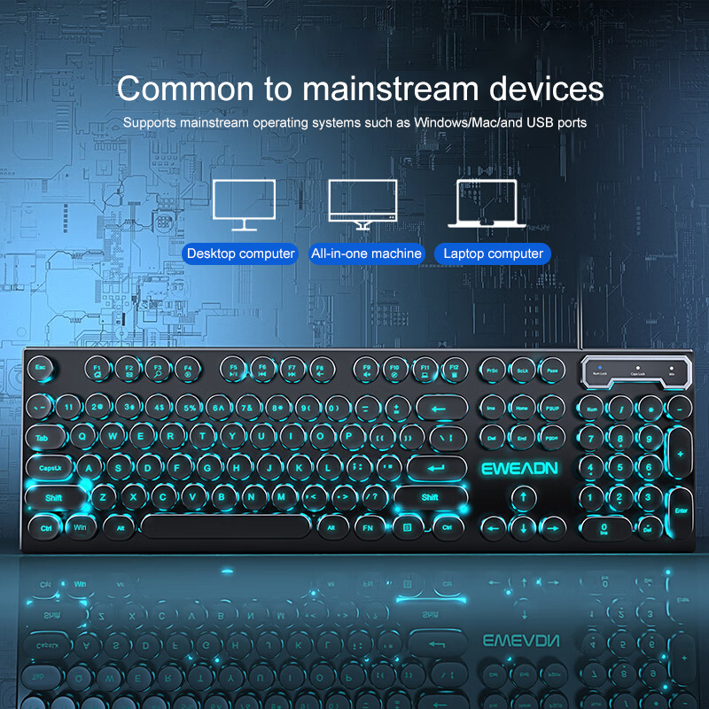 EWEADN Typewriter Gaming Keybo - đánh giá và giá Laptop Extra Accessories