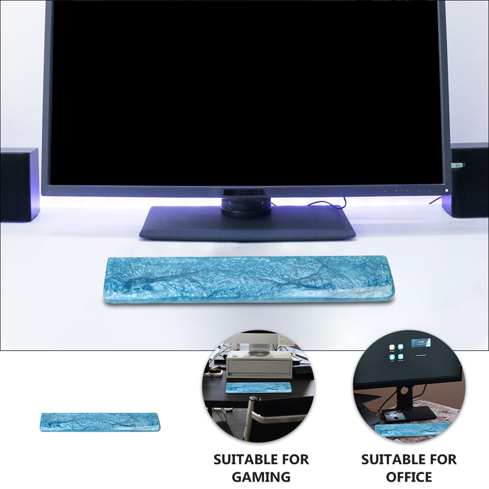 Blue Epoxy Resin Keyboard Wris - đánh giá và giá Laptop Accessories For Wrist Support