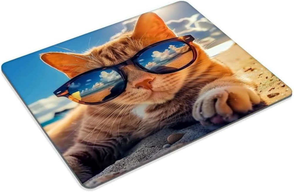 Sunshine Beach Cat Mouse Pad w - đánh giá và giá Laptop Accessories For Wrist Support