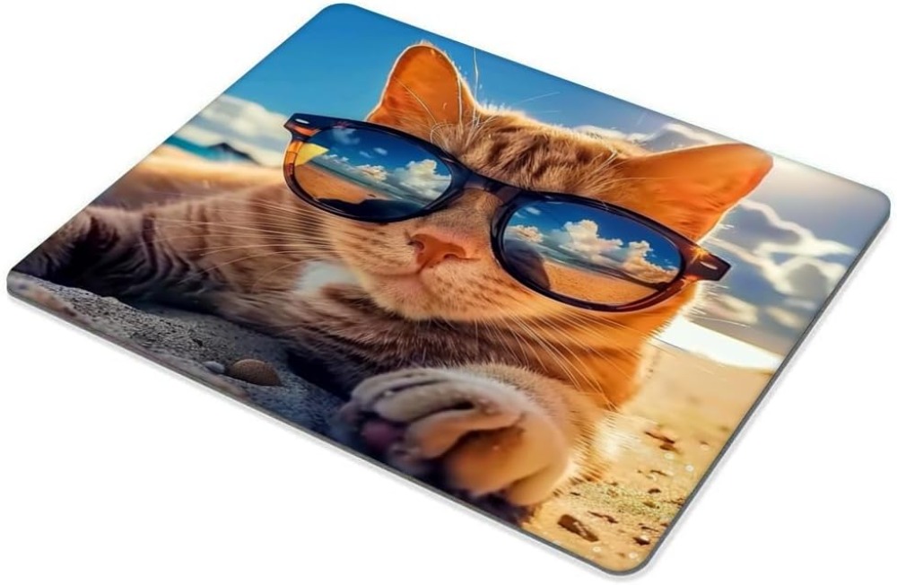 Sunshine Beach Cat Mouse Pad w - đánh giá và giá Laptop Accessories For Wrist Support